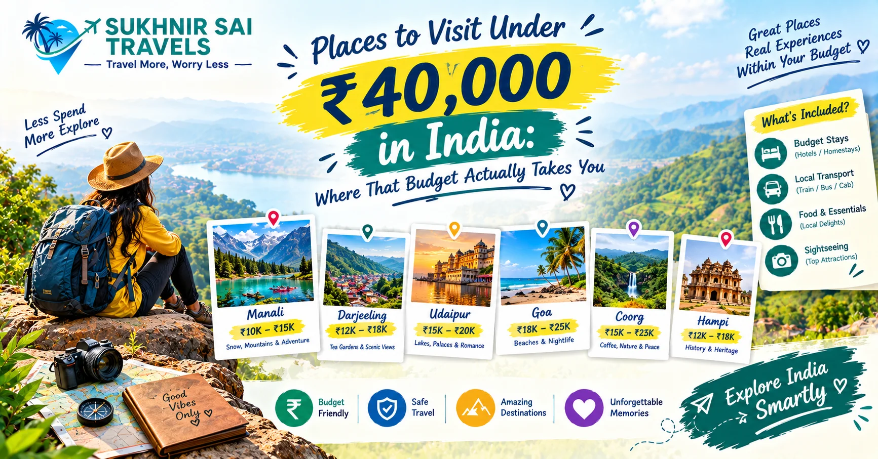places to visit under 40k in india